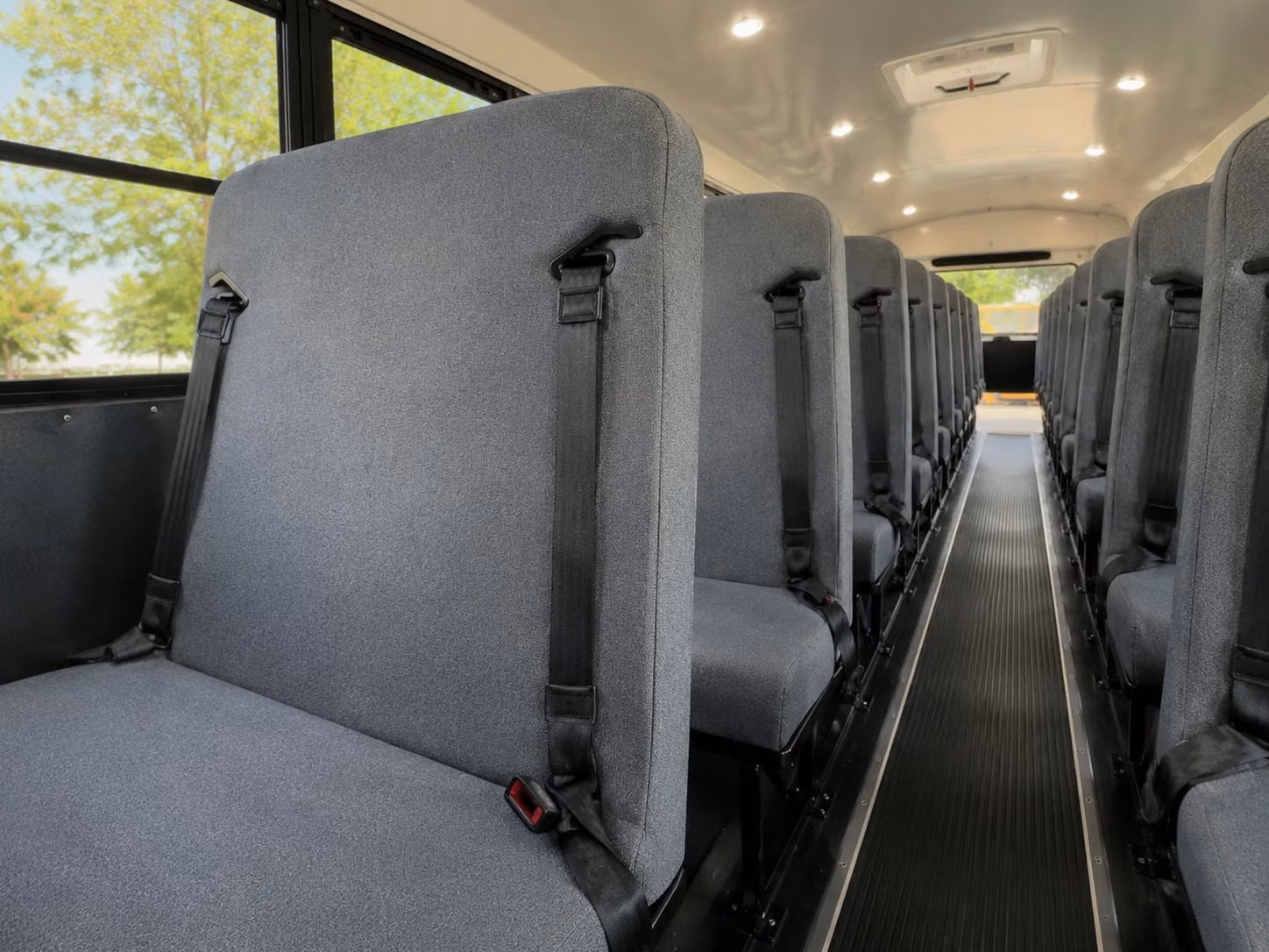 school bus inside