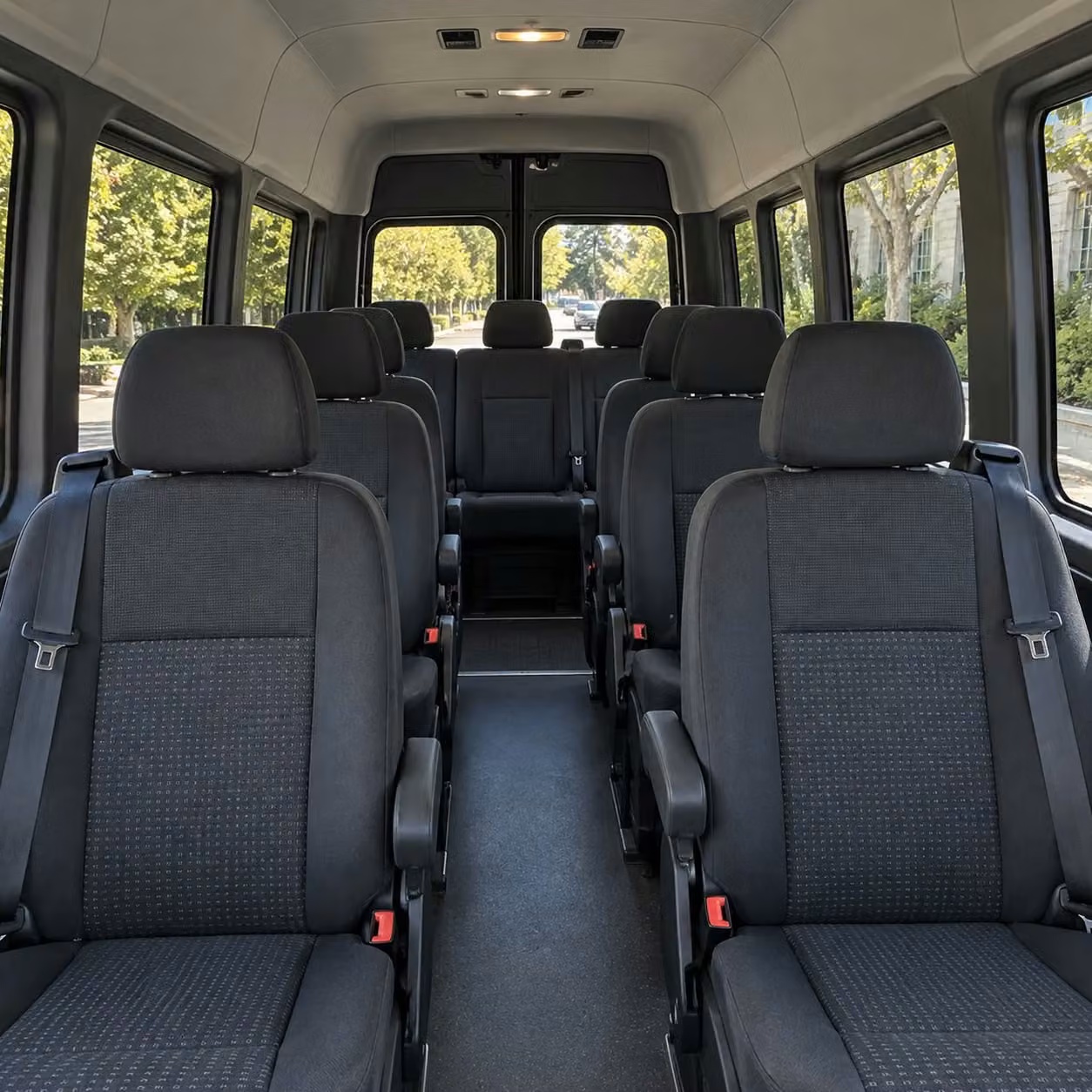 sprinter van with driver inside